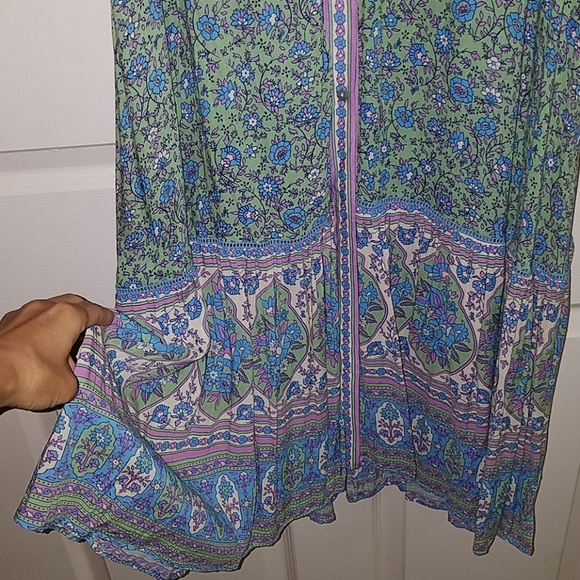 Spell jasmine flutter sleeve maxi dress jade gypsy - Picture 6 of 10